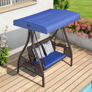 Outdoor Balcony Courtyard Iron Outdoor Rocking Chair with Metal Frame in Photo Color