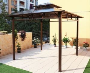 Aluminum Profile Hard Top Pavilion Canopy 0.5 Rotary Metal Roof Gazebo