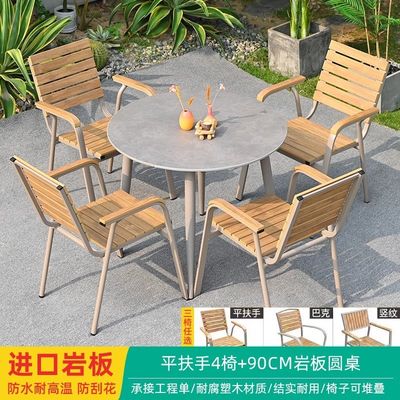 Washable 6 Seater Patio Set Waterproof Polywood Outdoor Table And Chairs