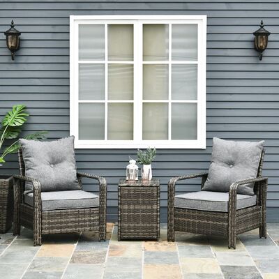Commercial PE Rattan Outdoor Lounge Set with Storage Side Table for Hotel & Resort Use