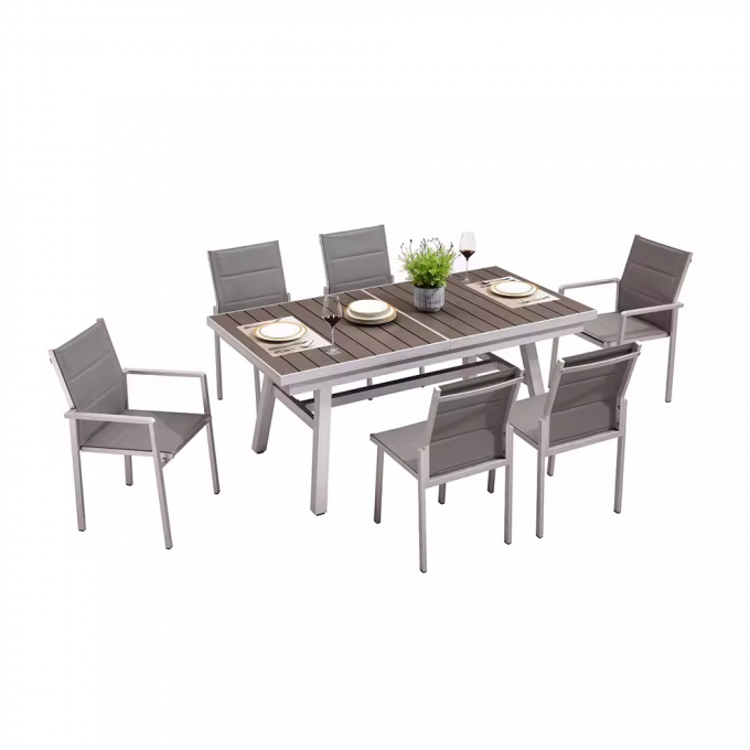 Rectangular Rattan Tables Rectangle PE Rattan Garden Table With Aluminum Alloy Frame