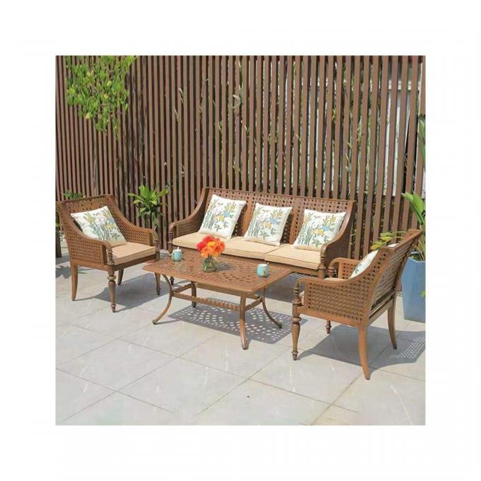 Rotatory Table Chair Modern Style Fixed Rotary Outdoor Table and Chairs with Optional Rattan ...