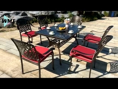Durable BBQ Garden Table and Chairs | Heavy-Duty Cast Aluminum Outdoor BBQ Dining Set | Heat-Resista