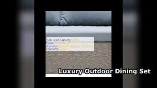 Outdoor Rattan Sectional Sofa Hotel Resort Dining Set