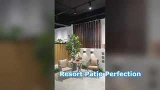 Commercial Outdoor Rope Bistro Set with Round Table for Hotel & Resort Use